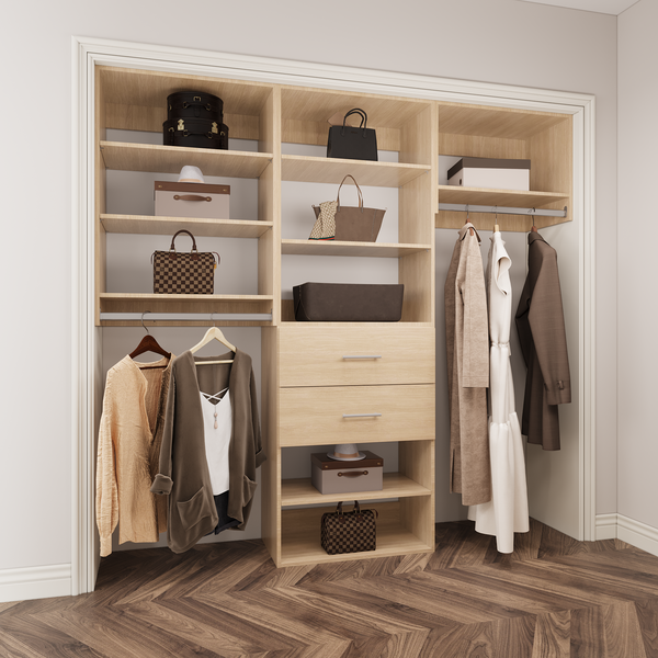 YChoiceMe Wardrobe Shelving System With 2 Drawers