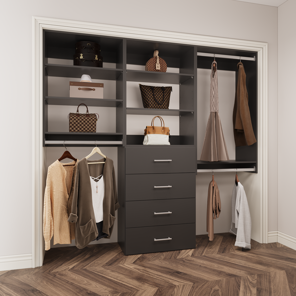 Closet Organizing System With Drawers
