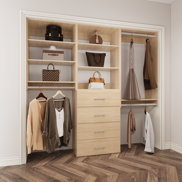 Closet Organizing System With Drawers