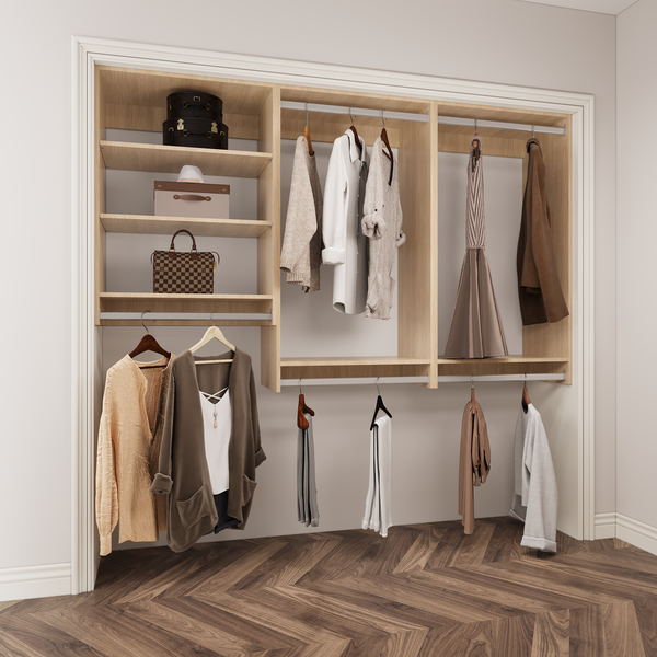 YChoiceMe 3-Piece Hanging Closet Organizer