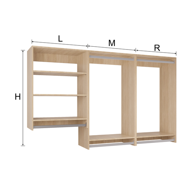 YChoiceMe 3-Piece Hanging Closet Organizer