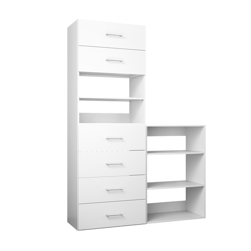 YChoiceMe Two-Piece Storage Cabinet With Drawers