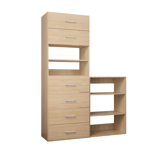 YChoiceMe Two-Piece Storage Cabinet With Drawers