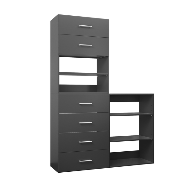 YChoiceMe Two-Piece Storage Cabinet With Drawers