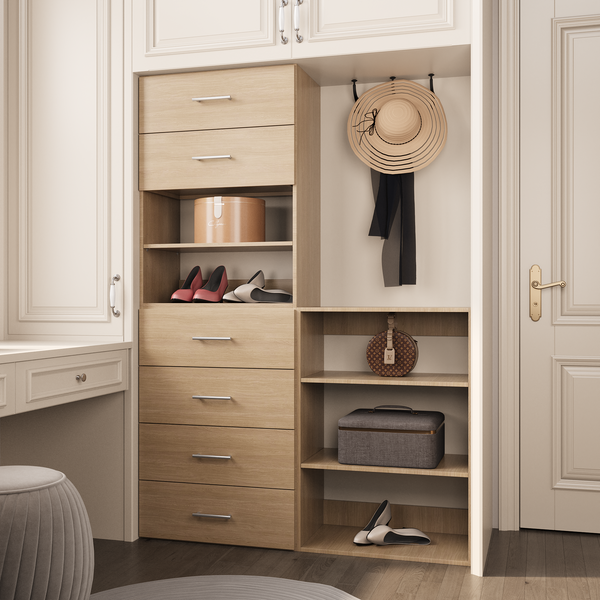 YChoiceMe Two-Piece Storage Cabinet With Drawers