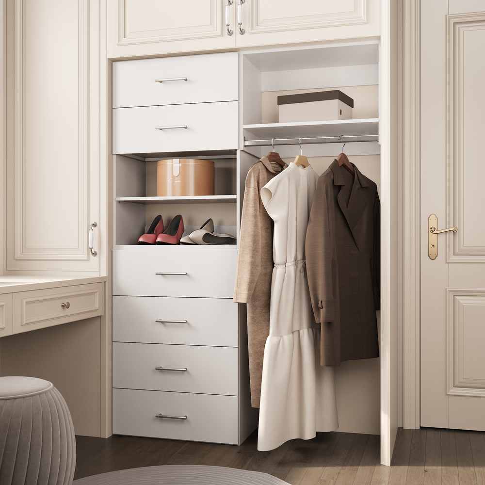YChoiceMe Modular Clothes Closet With 6 Drawers