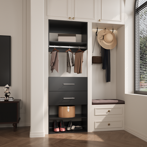 YChoiceMe Hallway Clothes Closet with 2 Drawers
