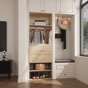 YChoiceMe Hallway Clothes Closet with 2 Drawers