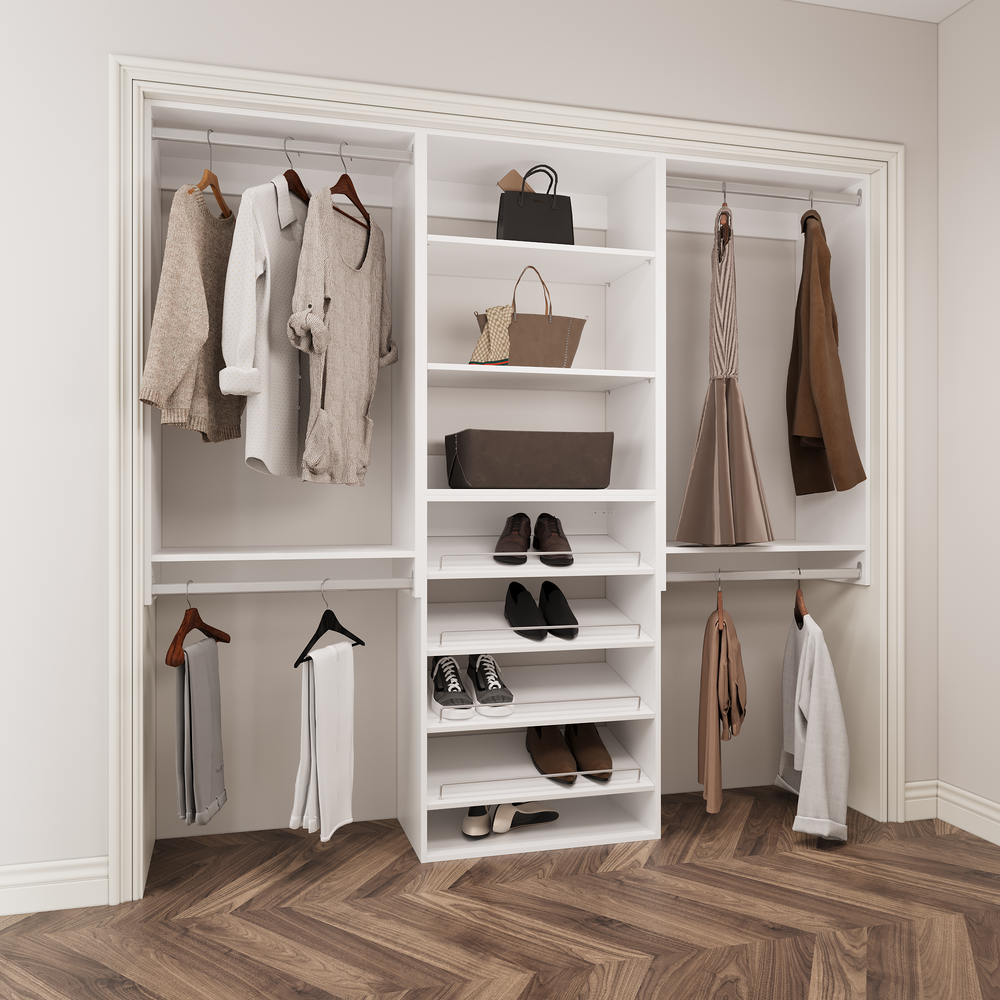 YChoiceMe Open Closet With Shoe Rack