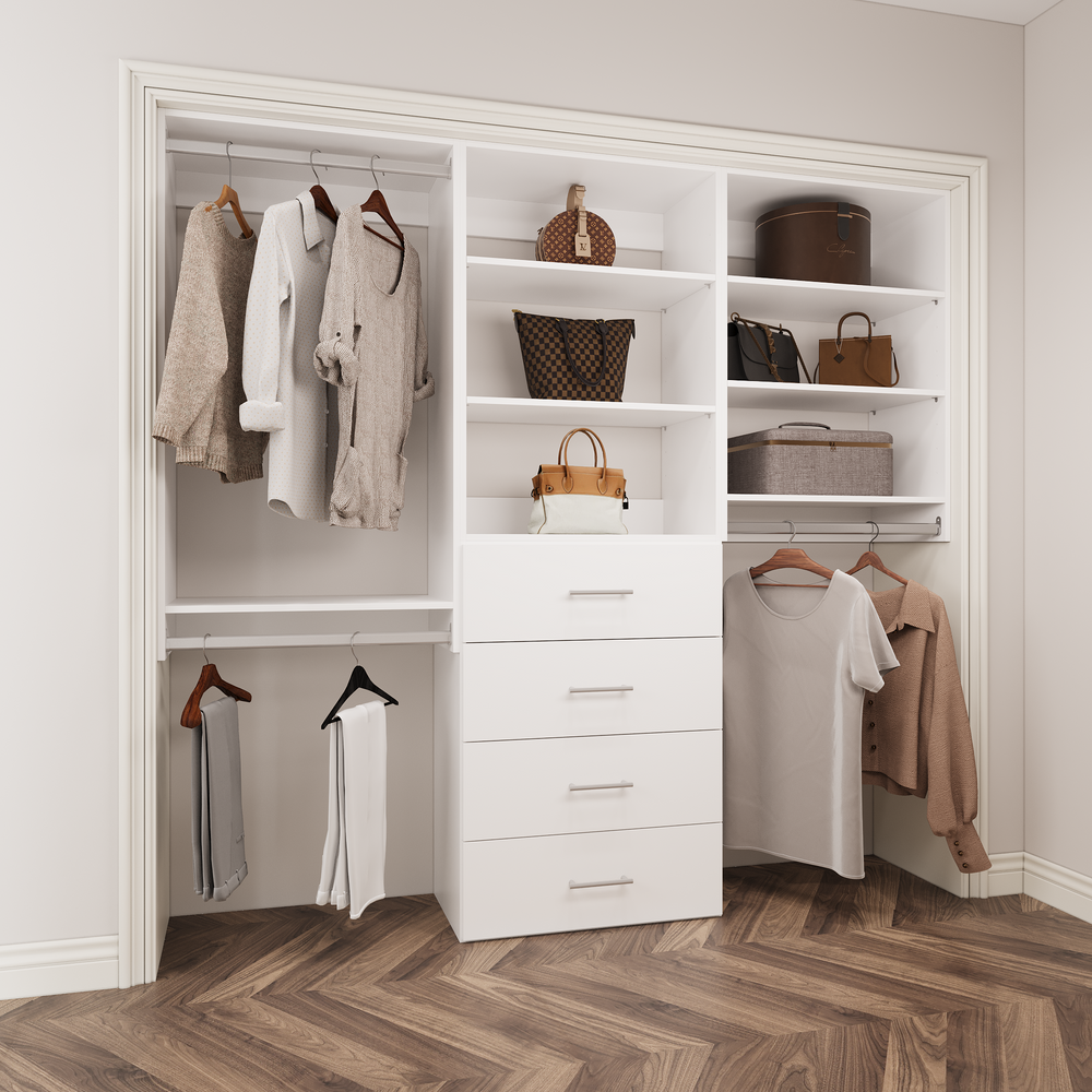 Modular Storage Cabinet System with Drawers (58.5"W - 94.5"W)