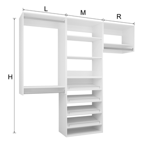 YChoiceMe Walk-In Closet With Shoe Rack