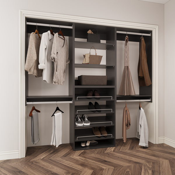 YChoiceMe Open Closet With Shoe Rack