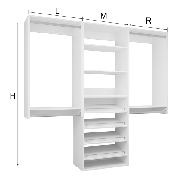 YChoiceMe Open Closet With Shoe Rack
