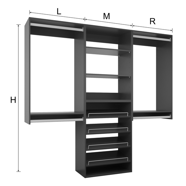 YChoiceMe Open Closet With Shoe Rack