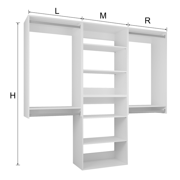 YChoiceMe 4 Hanging Closet Organization System