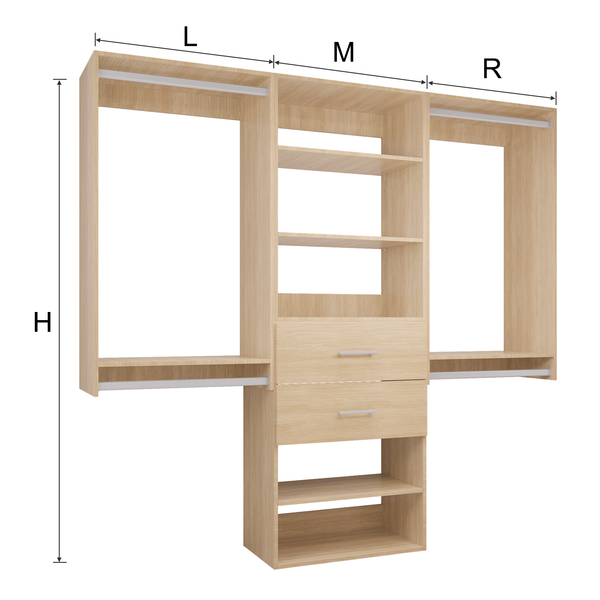 YChoiceMe Modular Hanging Wardrobe With Drawers