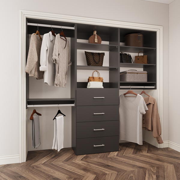 Modular Storage Cabinet System with Drawers (58.5"W - 94.5"W)