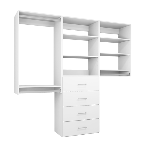 Modular Storage Cabinet System with Drawers (58.5"W - 94.5"W)