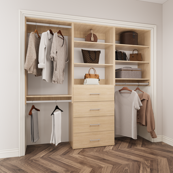 Modular Storage Cabinet System with Drawers (58.5"W - 94.5"W)